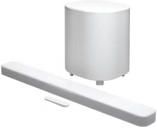 White Soundbar + Wireless Subwoofer + Remote...