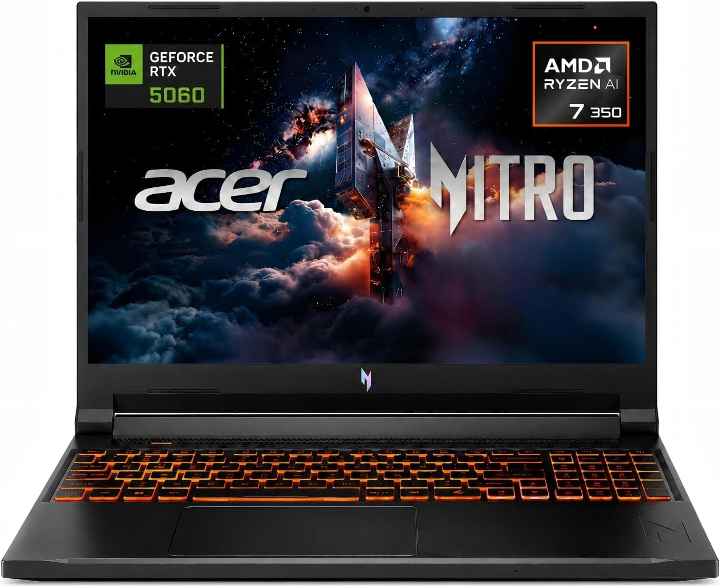 Acer Nitro V 16 AI ANV16-42-R3XB Gaming Laptop, 16" WUXGA 180Hz IPS, AMD Ryzen 7 260, 16GB DDR5, 1TB SSD, NVIDIA GeForce RTX 5060 8GB GDDR7, DOS, Shale Black| ANV16-42-R3XB