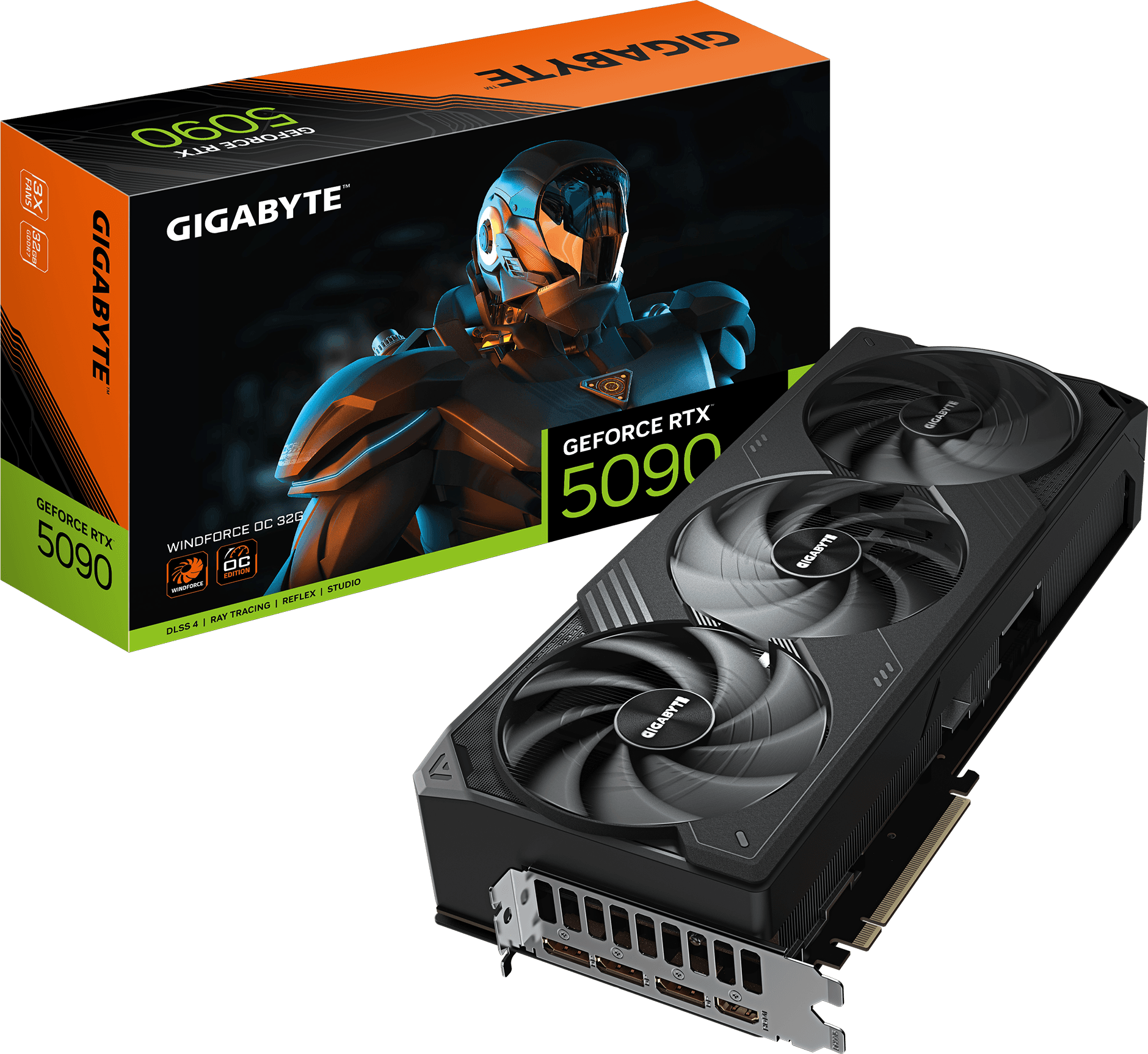 PNY GeForce RTX 5090 32GB OC is a flagship graphics card featuring 32GB GDDR7 memory and NVIDIA Blackwell architecture, designed for extreme gaming, AI, rendering and professional creative workloads.