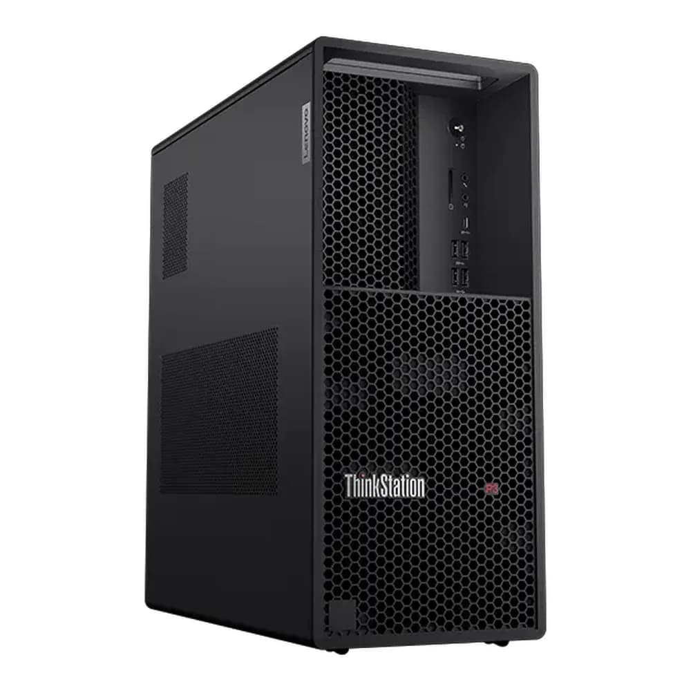 Lenovo ThinkStation P3 Tower Gen 2 Workstation – Intel Core Ultra 7 265, 16GB DDR5-5600, 512GB SSD, Intel Graphics, Windows 11 Pro, Arabic K/B, 500W Platinum PSU, 3-Year Onsite | 30HT0041AX