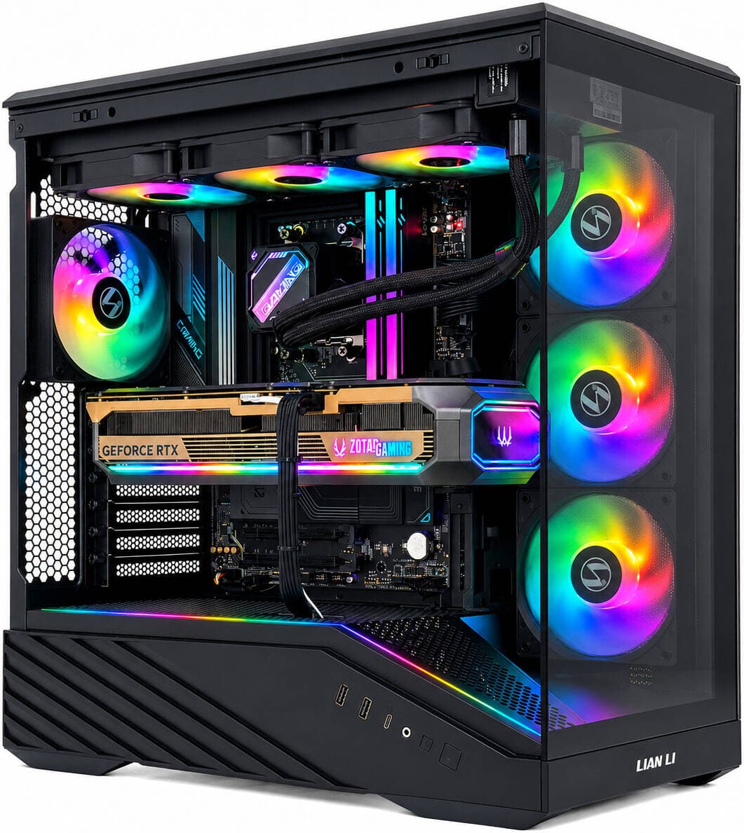 HyperStrike X Gaming PC – AMD Ryzen 7 9800X3D, GeForce RTX 5080 16GB, 32GB DDR5-6000, 1TB Gen4 NVMe, 850W PSU, Windows 11 Pro