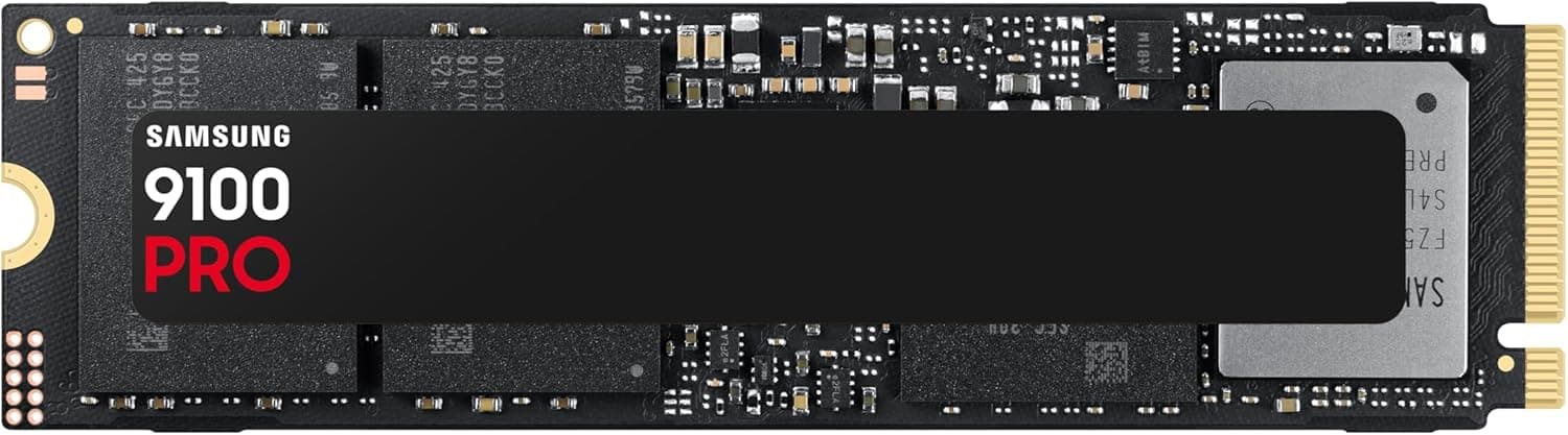 SAMSUNG 9100 PRO 4TB Capacity, PCIe 5.0 NVMe M.2 Internal SSD, V-NAND TLC Type, Up to 14,800 MB/s Sequential Read & Up to 13,400 MB/s Sequential Write, TRIM & SMART Support | MZ-VAP4T0BW