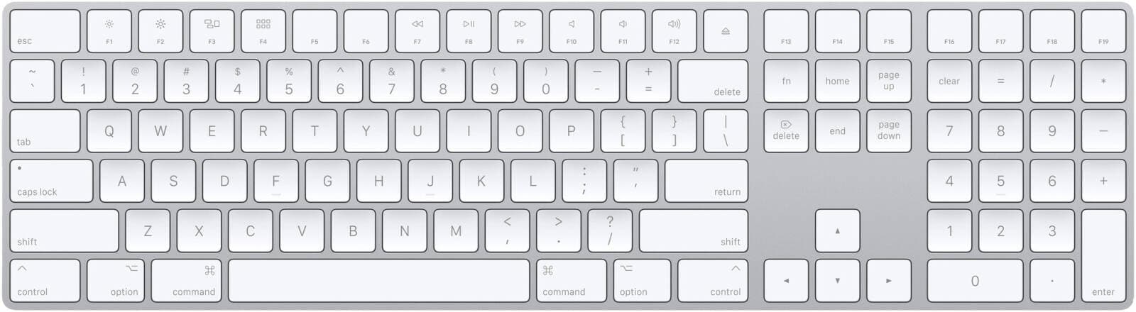 Apple Magic Keyboard with Numeric Keypad – US English, Silver | MQ052LL/A